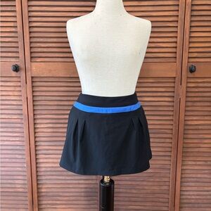 Adidas Black Mini Skirt with Vibrant Blue Stripe